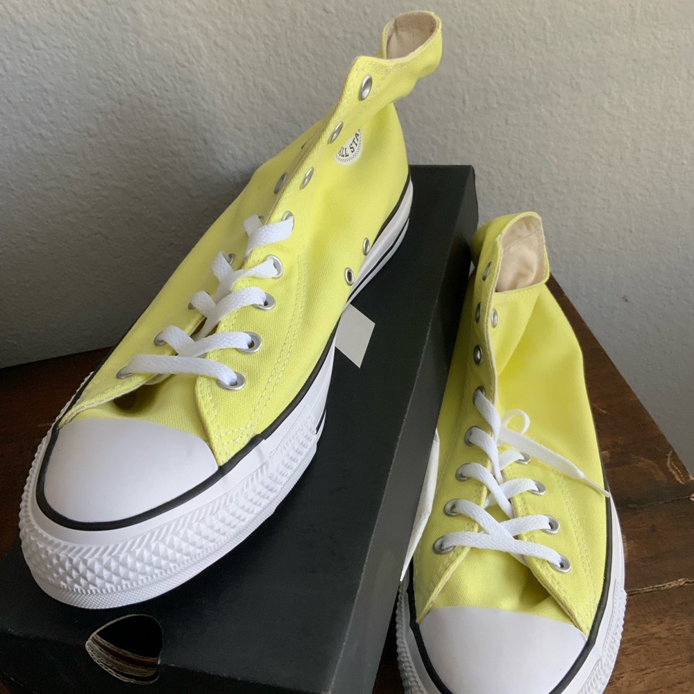 Converse Chuck Taylor All Star Hi Bold Citron Casual Sneakers - Men's Size 12 - Picture 5 of 6